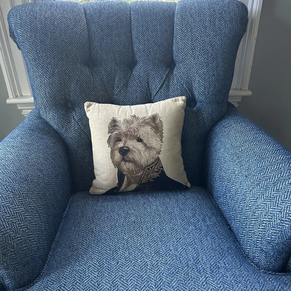 Westie Accent Pillow Small 12x12 Dog Novelty Deco Thierry Poncelet  Ambassador